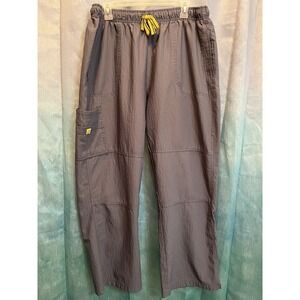 Spread Good Cheer‎ Scrub Pants 2X Gray Drawstring Elastic Waist 34x30